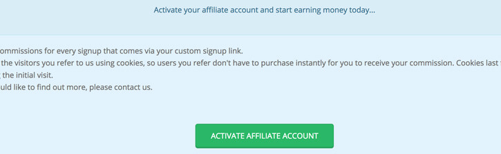 affiliate program activate